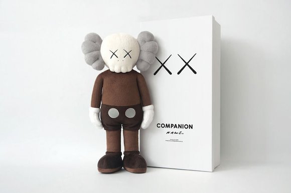 Companion Plush figure by Kaws, produced by Allrightsreserved. Packaging.
