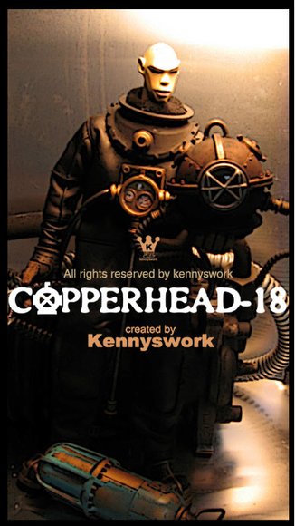 COPPERHEAD-18 DARK Regular Edition figure by Kenny Wong, produced by Hot Toys. Front view.