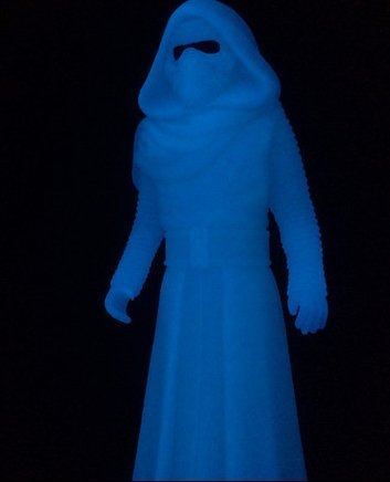 Counterfeit - GID Spirit figure by David Healey, produced by Healeymade. Front view.