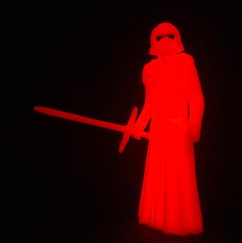 Counterfeit - Red Glow figure by David Healey, produced by Healeymade. Front view.