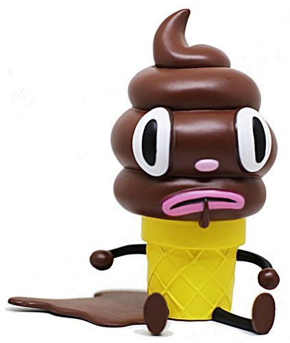 Creamy Chocolate Edition figure by Gary Baseman, produced by 3D Retro. Front view.