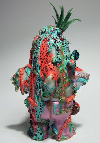 Creature from the Plastic Lagoon figure by Aaron Glasson. Back view.