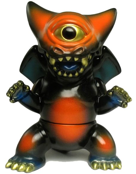 Crouching Deathra - Black, Orange figure by Naoya Ikeda. Front view.