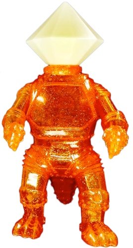 Crystal Mecha - LB 14 figure by Brian Flynn, produced by Super7. Front view.
