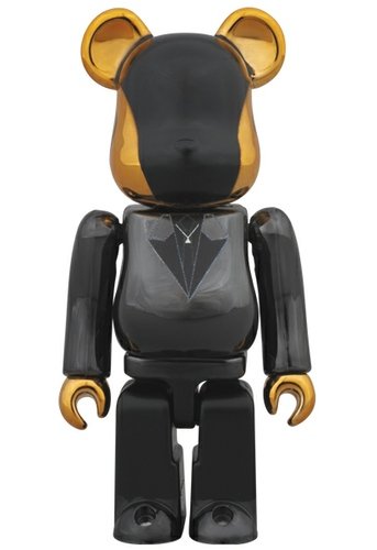 Daft Punk Be@rbrick 100% （Random Access Memories Ver.) - Guy-Manuel de Homem-Christo figure, produced by Medicom Toy. Front view.