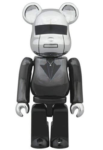 Daft Punk Be@rbrick 100% （Random Access Memories Ver.) - Thomas Bangaltier figure, produced by Medicom Toy. Front view.