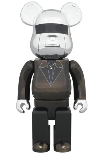 Daft Punk Be@rbrick 400% （Random Access Memories Ver.) - Thomas Bangaltier figure, produced by Medicom Toy. Front view.