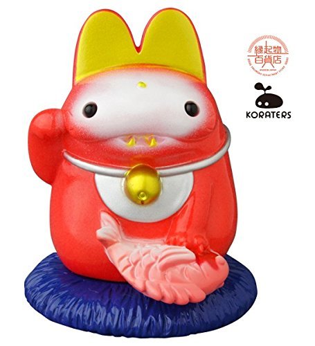 Daifuku Manekineko Red Variant figure by Shoko Nakazawa (Koraters), produced by Medicom Toy. Front view.