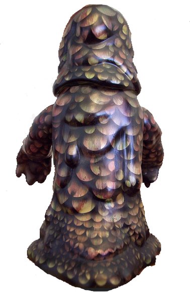 Damnedron - Evil Pinecone figure by Rhinomilk, produced by Rumble Monsters. Back view.