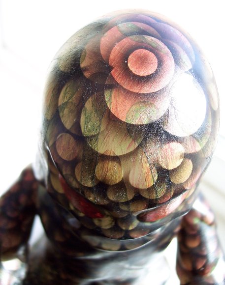 Damnedron - Evil Pinecone figure by Rhinomilk, produced by Rumble Monsters. Detail view.