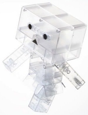Danboard Plastic Model Kit Dengeki 20th Anniversary Clear ver. figure by Enoki Tomohide, produced by Kotobukiya. Front view.