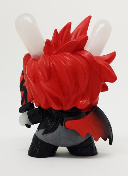 Dark CLXXD Red Dunny figure by Erick Scarecrow. Back view.