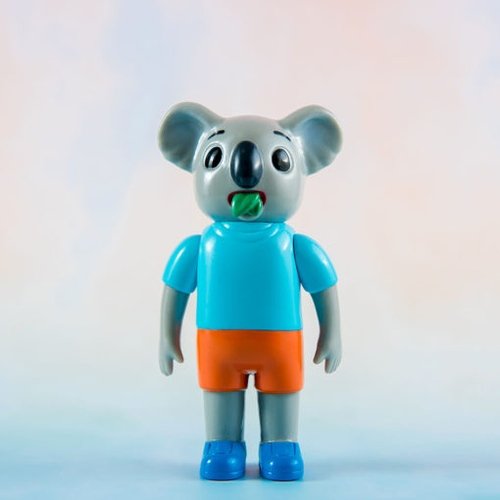 Dazed Koala figure by Pointless Island, produced by Awesome Toy. Front view.