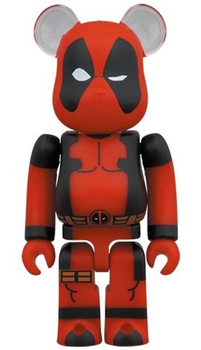 DEADPOOL BE@RBRICK 100％ figure, produced by Medicom Toy. Front view.