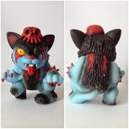 DeathCat - Devilman Tribute figure by Johan Ulrich, produced by Death Cat Toys. Front view.