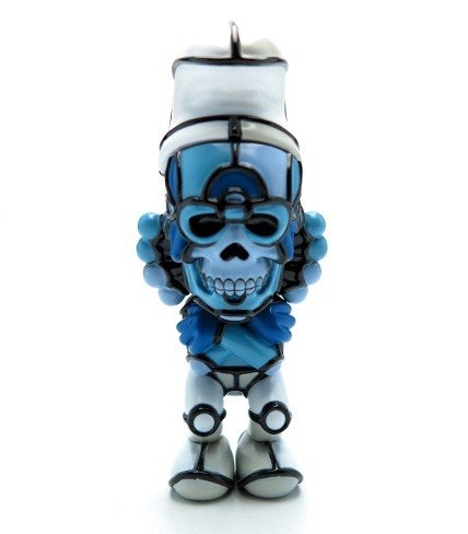 Deathead Smurk OG figure by David Flores, produced by Blackbook Toy. Front view.