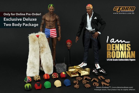 Dennis Rodman - Deluxe 2-body Version figure by Storm Toys, produced by Storm Toys. Detail view.
