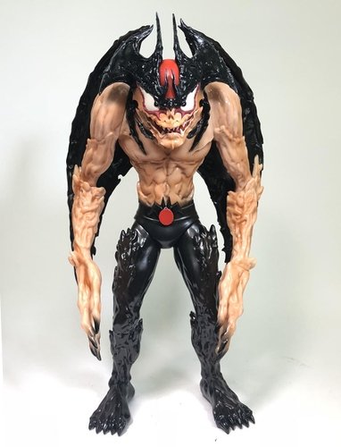 Devilman (Flesh Version) figure by Mike Sutfin, produced by Unbox Industries. Front view.