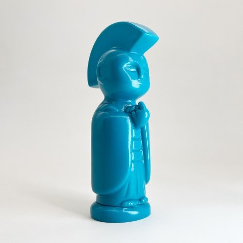 DHARMA BRIGADE JIZO-ANARCHO (ROYAL BLUE) figure by Toby Dutkiewicz, produced by DevilS Head Productions. Front view.