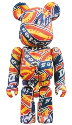 DICKIES 95th Anniv. BE@RBRICK 100% figure, produced by Medicom Toy. Front view.