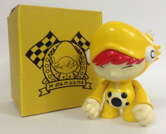 Dino Boy figure by The Yellow Dino (Yudi Andhika), produced by My Tummy Toys. Packaging.