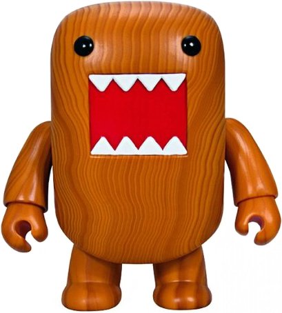 7 Woodgrain Domo figure by Dark Horse Comics, produced by Toy2R. Front view.