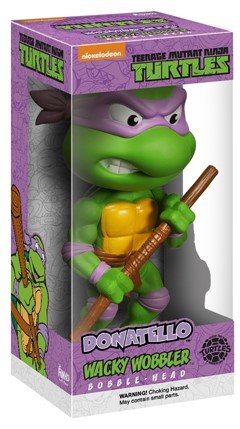 Donatello figure by Nickelodeon, produced by Funko. Packaging.