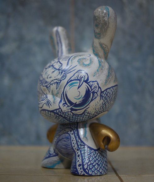 Dragon Dunny figure by Mr. Lister, produced by Kidrobot. Side view.