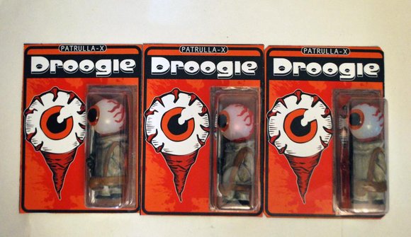 Droogie figure by Mannyx. Packaging.