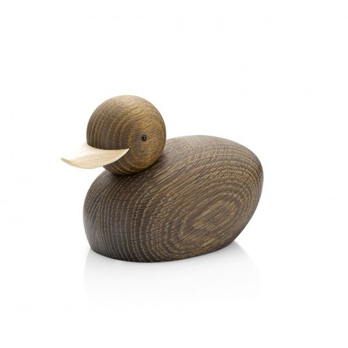 duck figure by Theodor Skjøde, produced by Lucie Kaas. Front view.