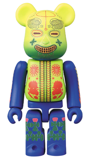 ED PASCHKE - BE@RBRICK 100% figure, produced by Medicom. Front view.