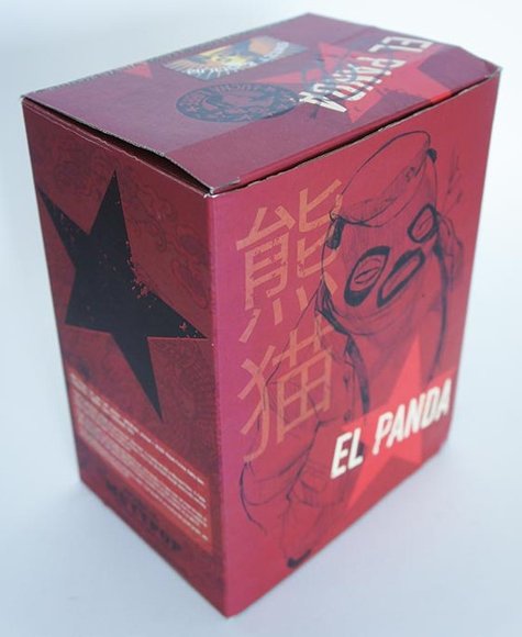 El Panda Sweet & Sour figure by Gobi & Jerry Frissen, produced by Muttpop. Packaging.