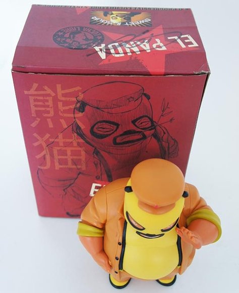 El Panda Sweet & Sour figure by Gobi & Jerry Frissen, produced by Muttpop. Packaging.