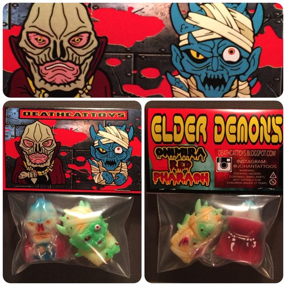 Elder Demons Painted GID figure by Johan Ulrich, produced by Death Cat Toys. Packaging.