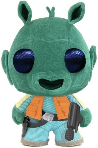 Fabrikations - Greedo figure by Lucasfilm Ltd., produced by Funko. Front view.
