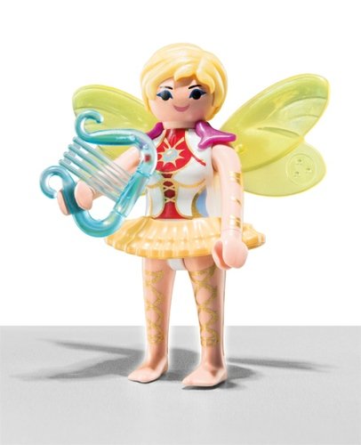 Fairy with Harp figure by Playmobil, produced by Playmobil. Front view.