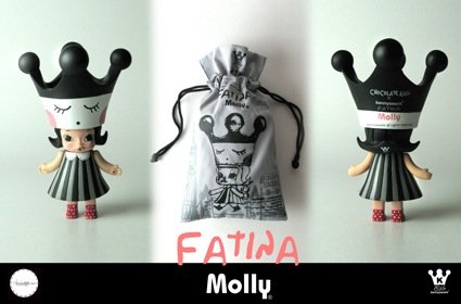 Fatina Molly (Chocolate Rain) figure by Kenny Wong, produced by Kennyswork. Back view.