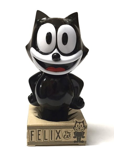 Felix The Cat (Black) figure by Secret Base, produced by Secret Base. Packaging.
