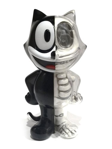 FELIX THE CAT X-RAY (FULL COLOR BLACK) figure by Secret Base, produced by Secret Base. Front view.