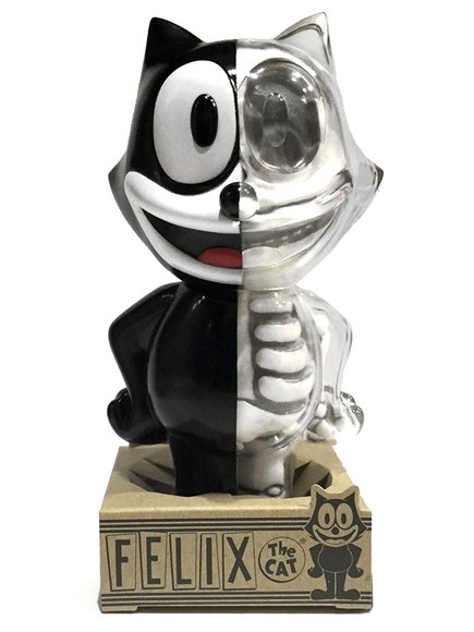 FELIX THE CAT X-RAY (FULL COLOR BLACK) figure by Secret Base, produced by Secret Base. Packaging.