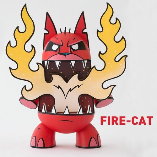Fire-Cat figure by Joe Ledbetter. Front view.