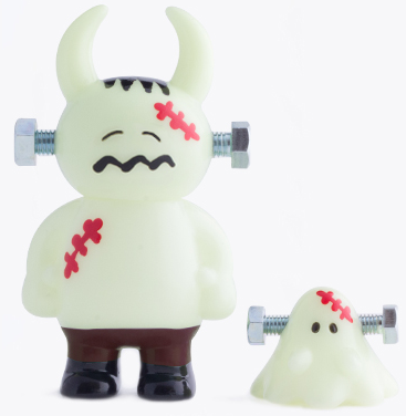 Franken Uamou & Boo - Happy figure by Ayako Takagi, produced by Uamou. Front view.