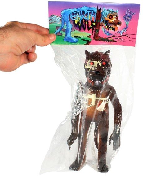 Fungus Amungus Earth Wolf - Rotofugi Exclusive figure by Josh Herbolsheimer, produced by Medicom Toy. Packaging.