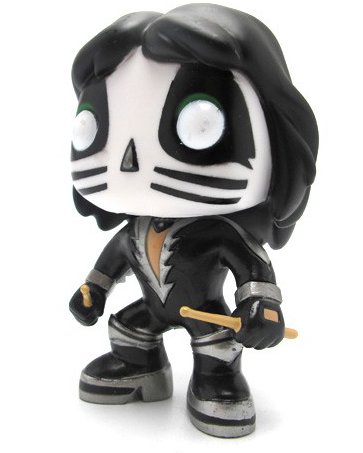 The Catman - Peter Criss KISS figure, produced by Funko. Side view.