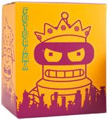 Don Bot (Chase) figure by Matt Groening, produced by Kidrobot. Packaging.