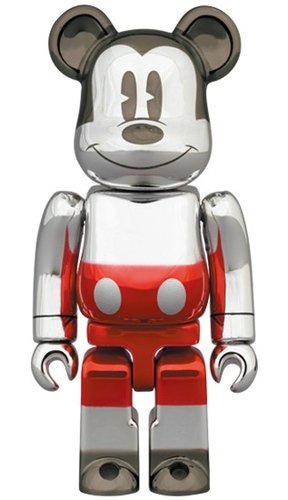 FUTURE MICKEY (2nd COLOR Ver.) BE@RBRICK 100% figure, produced by Medicom Toy. Front view.