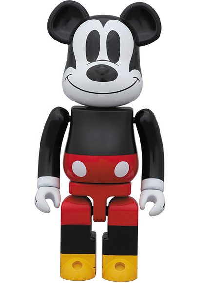 Mickey Mouse Be@rbrick 200% figure by Disney, produced by Medicom Toy X Bandai. Front view.