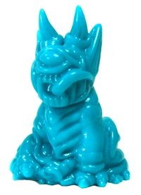 Gacha Mini Blue - Demon Dog figure by Paul Kaiju, produced by Paul Kaiju Toys. Front view.