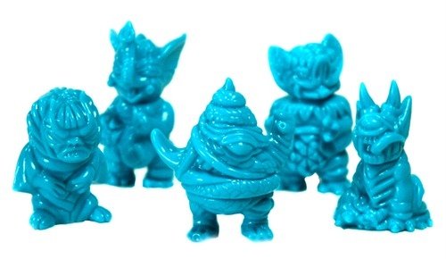 Gacha Mini Blue Set figure by Paul Kaiju, produced by Paul Kaiju Toys. Front view.