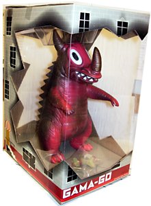 Gama-Go Red Gamagon figure by Tim Biskup, produced by Gargamel. Packaging.